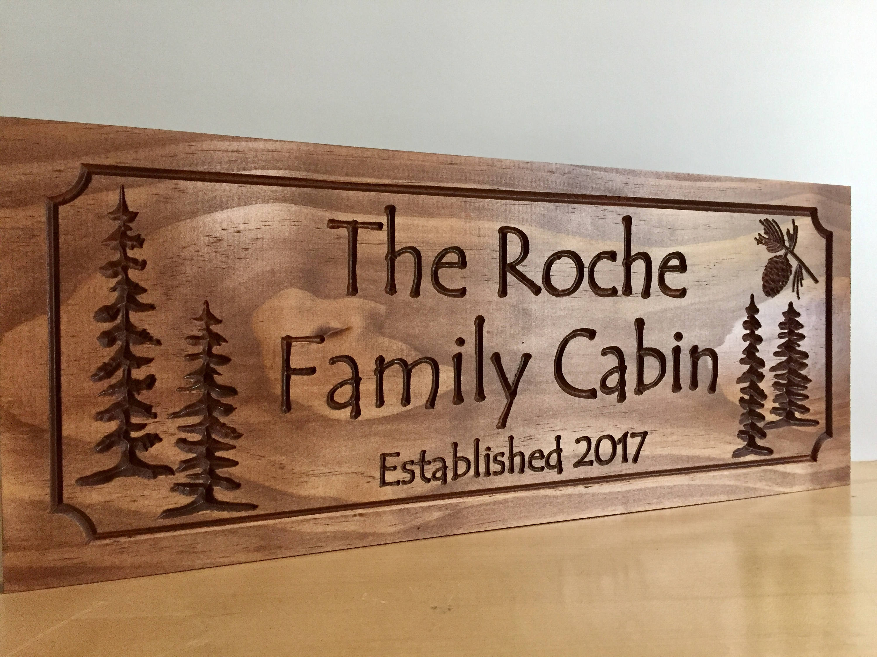 Custom Wooden Cabin Signs