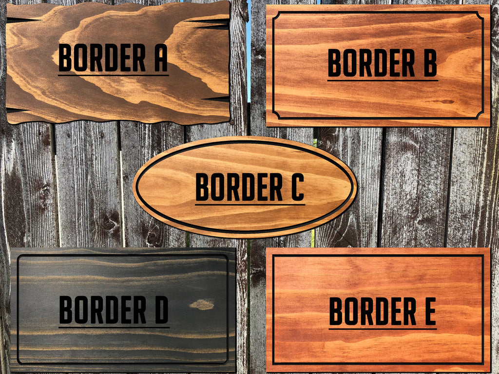 Personalized Family Name Sign Rustic Signs