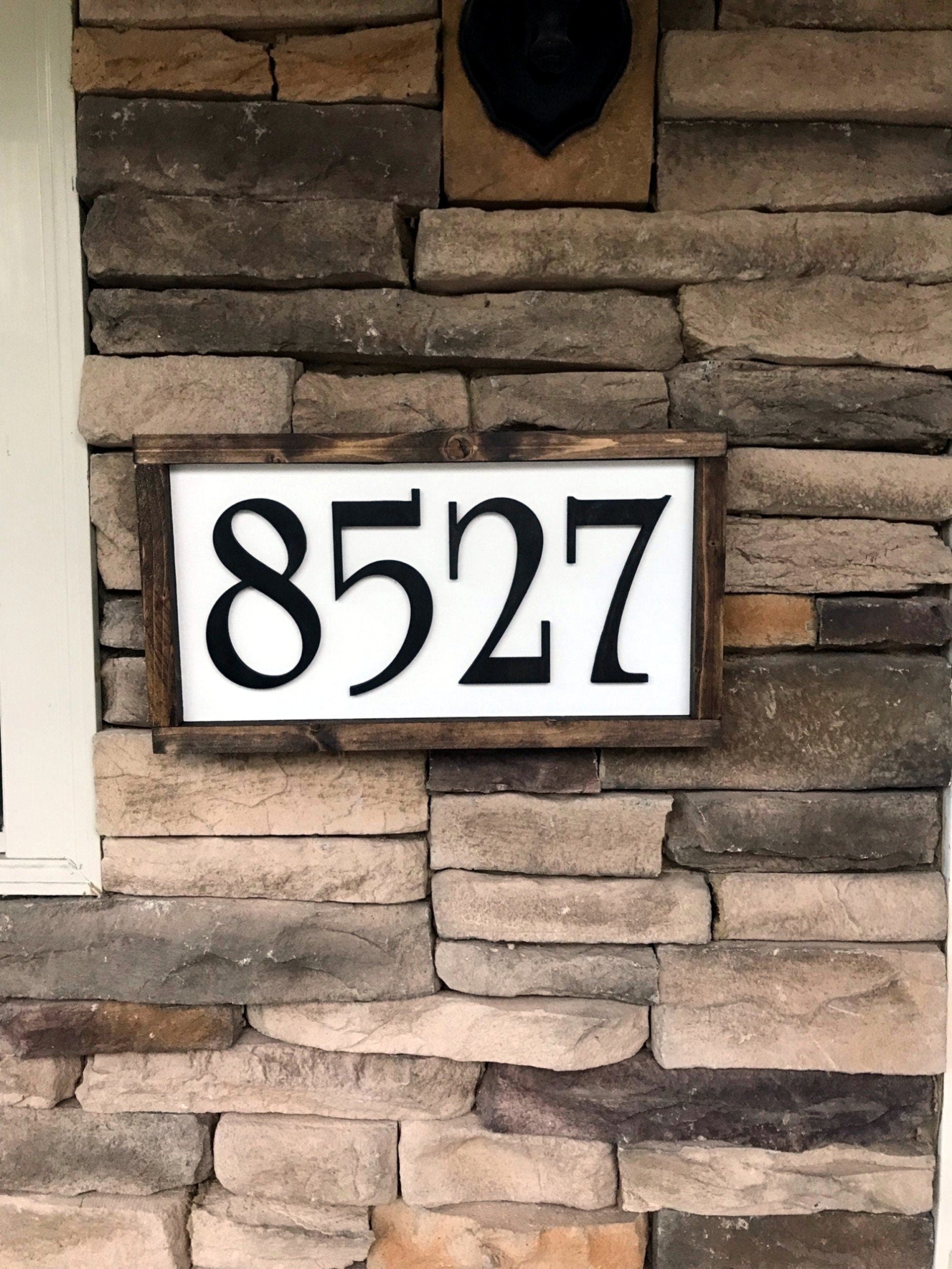 Personalized Farmhouse Style House Number Sign