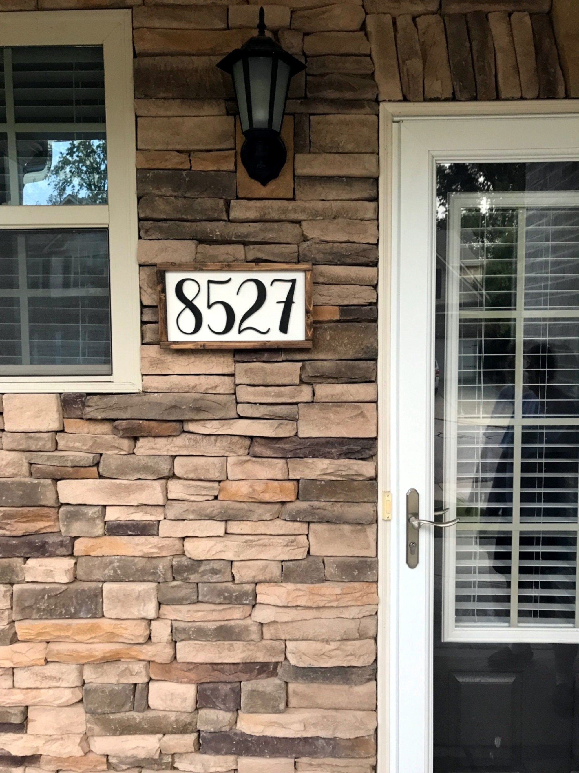 Personalized Farmhouse Style House Number Sign