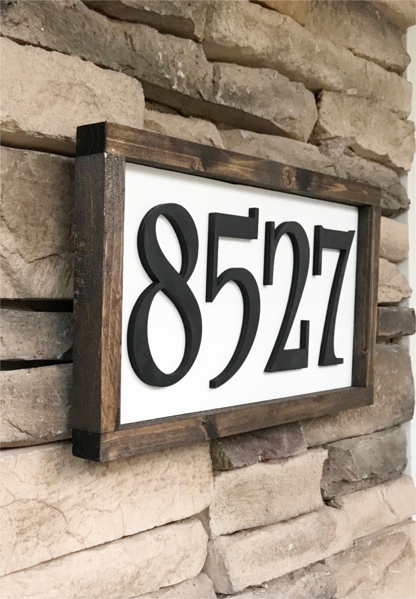 Personalized Farmhouse Style House Number Sign