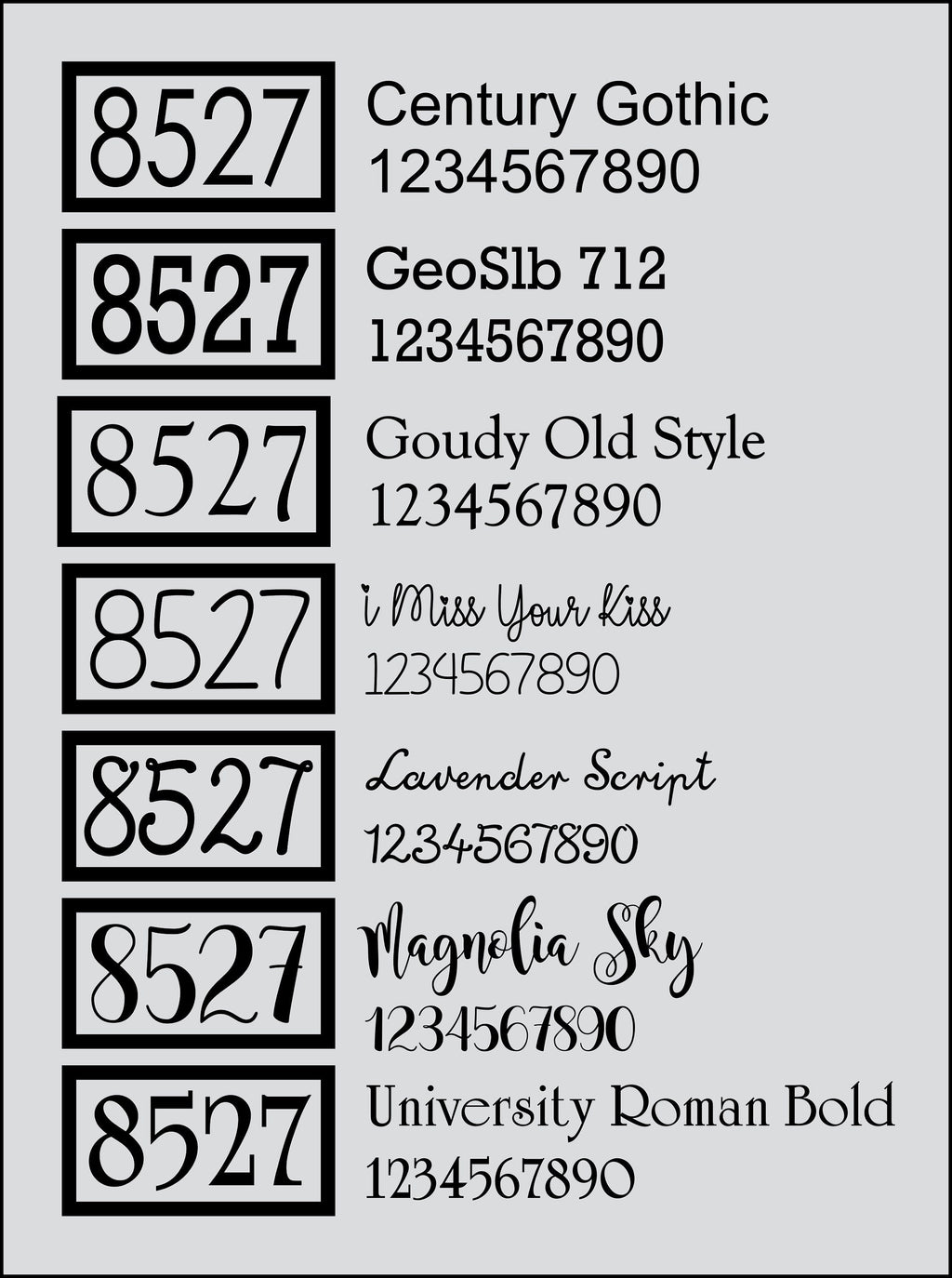 Personalized Farmhouse Style House Number Sign