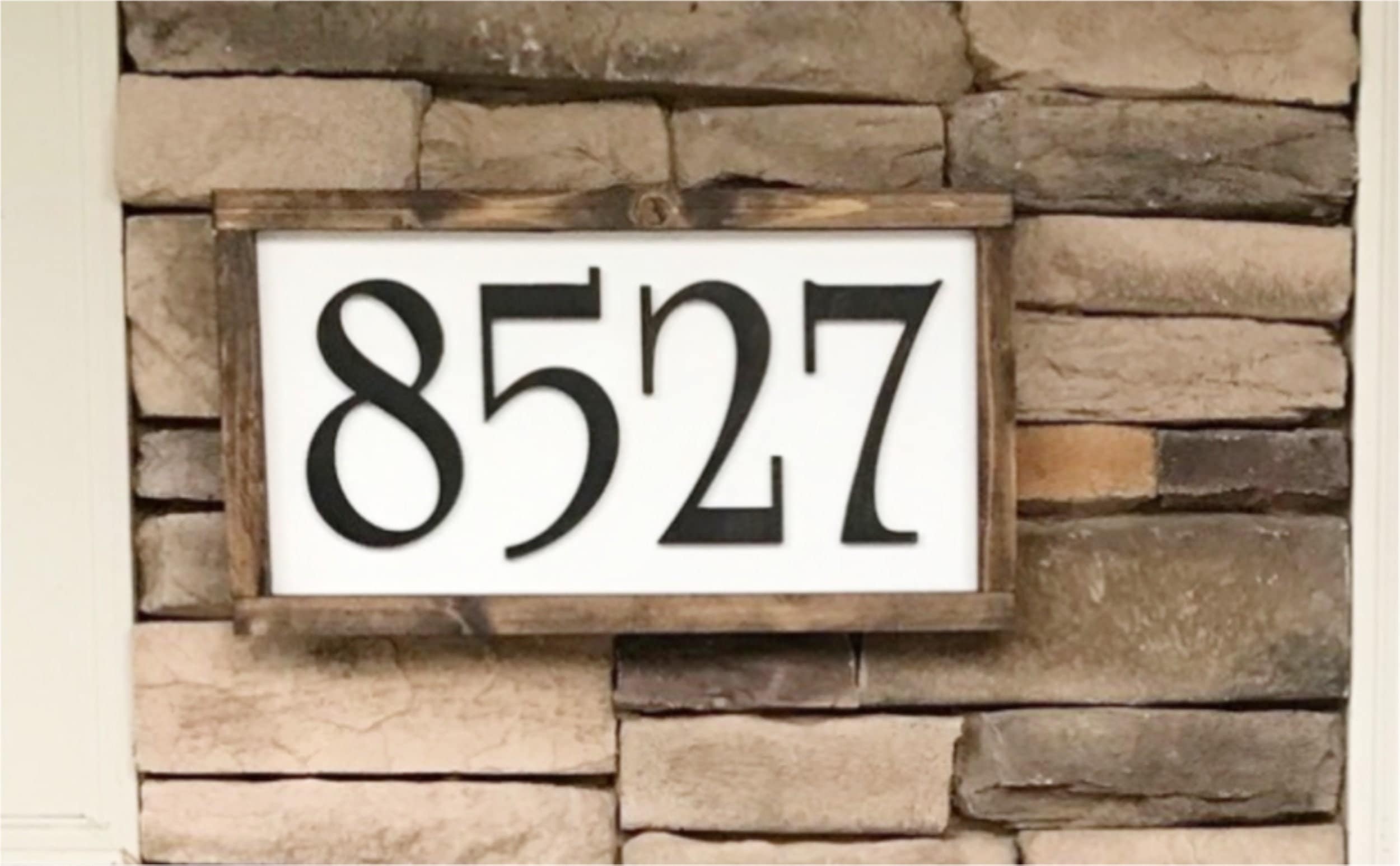 Personalized Farmhouse Style House Number Sign
