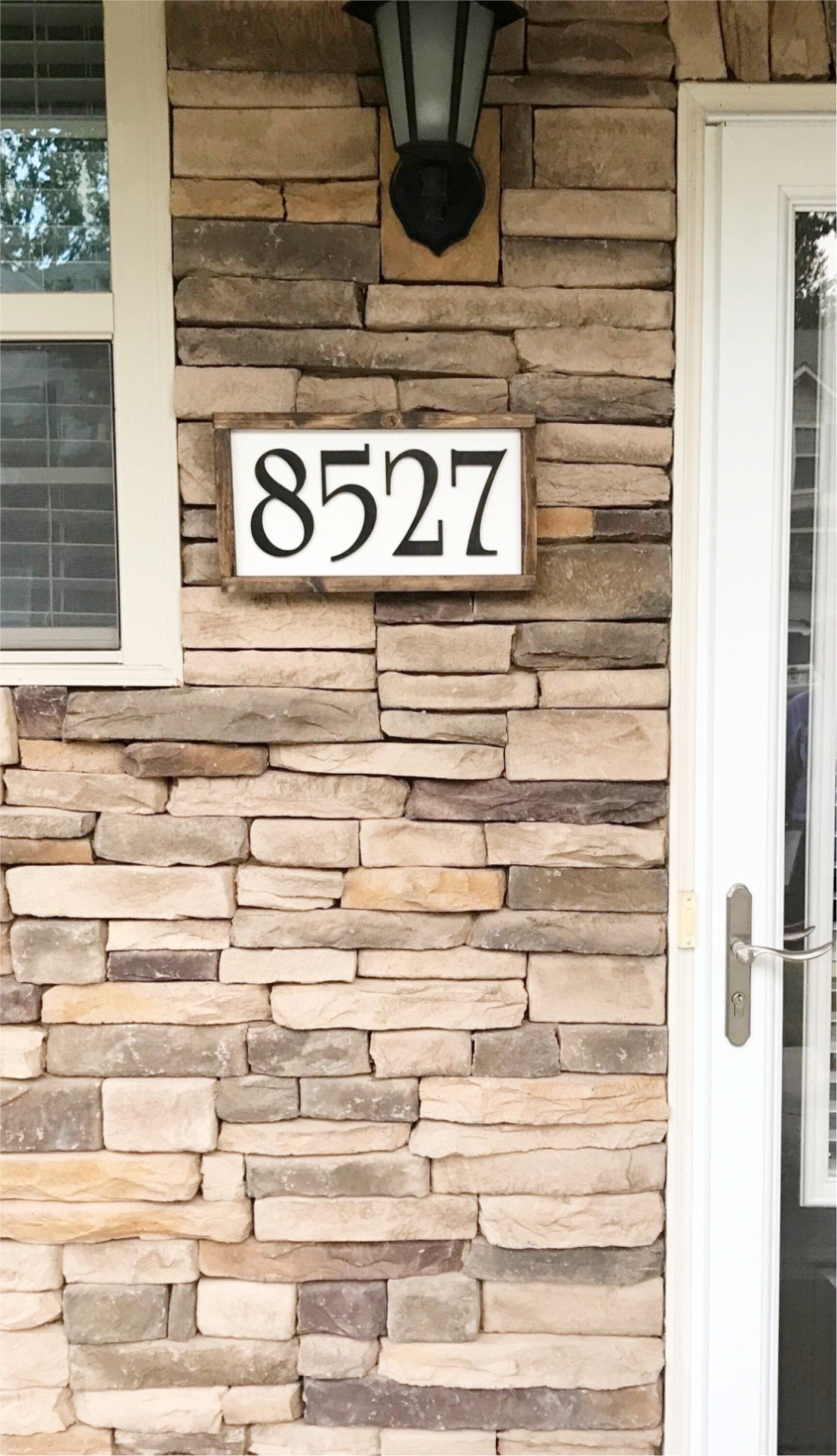 Personalized Farmhouse Style House Number Sign