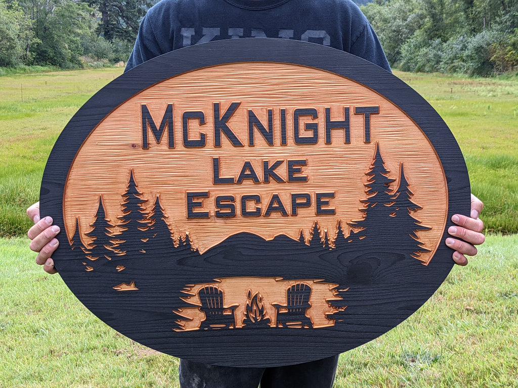 Personalized Exterior Family name sign engraved