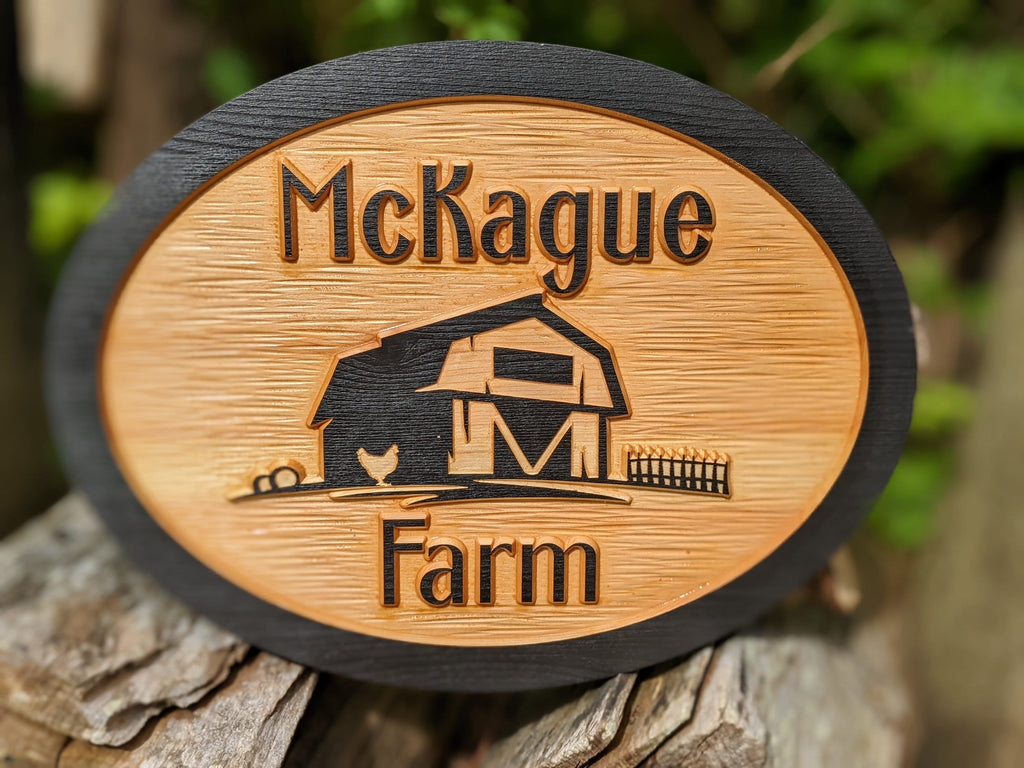 Personalized Carved wood address sign