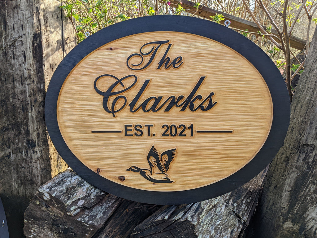 Personalized Carved wood address sign