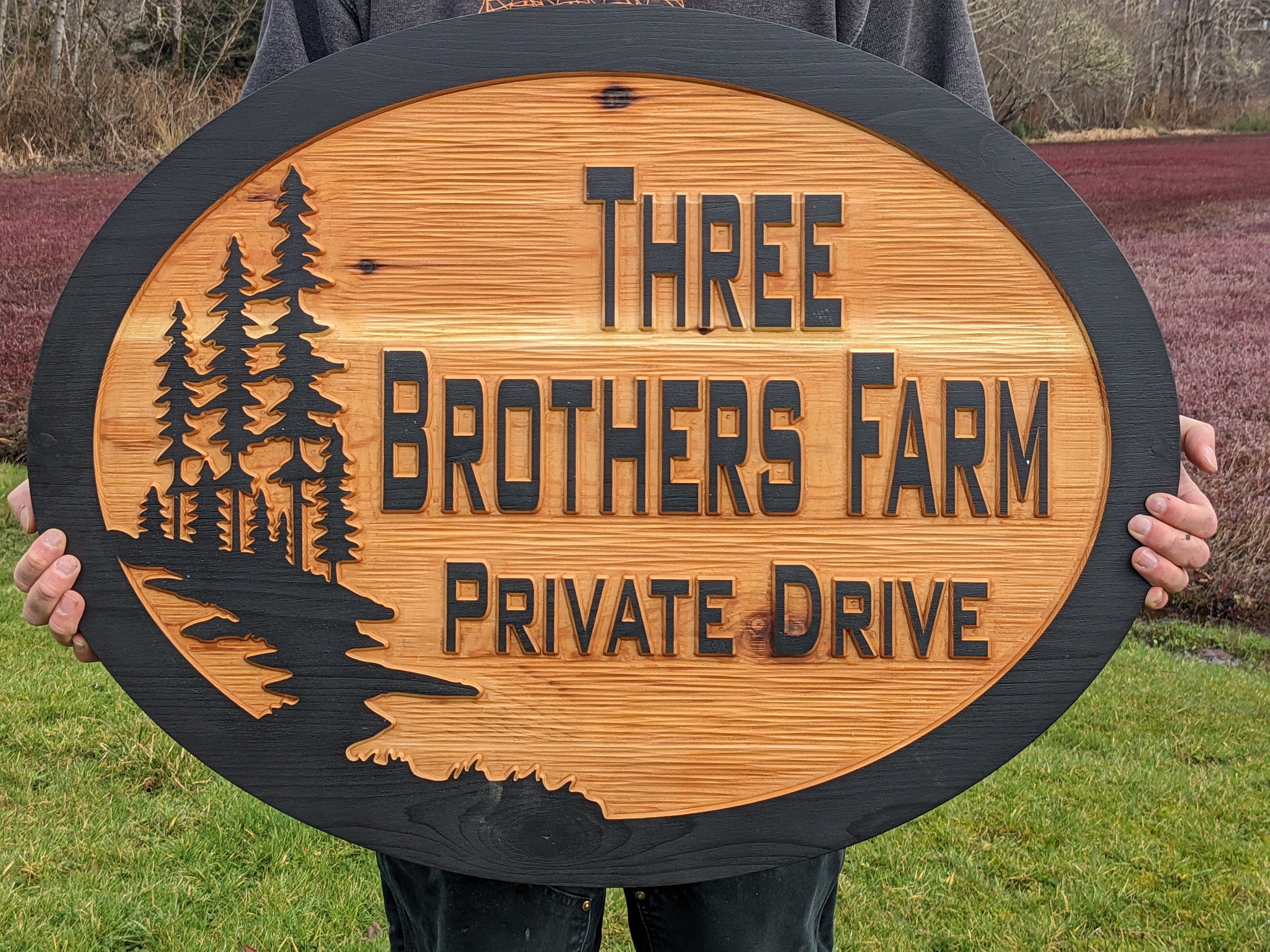 Personalized Exterior Family name sign engraved
