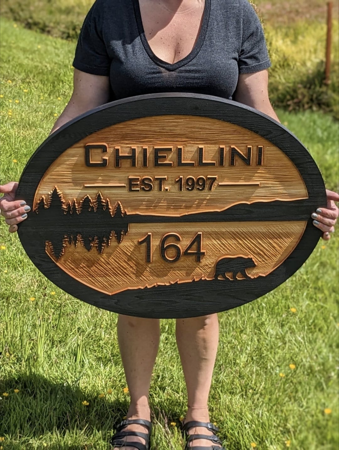 Personalized Carved wood address sign