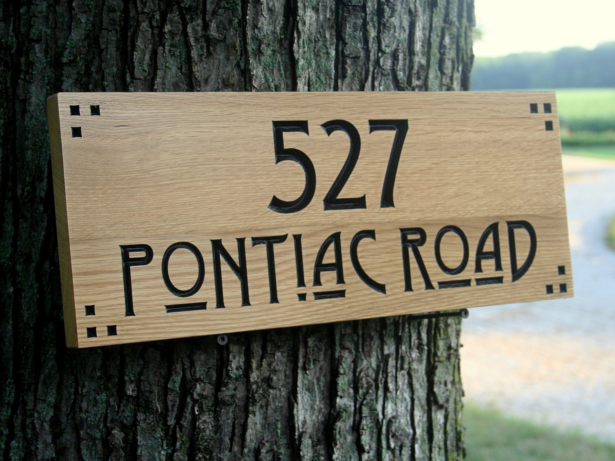 Personalized Outdoor Wooden Address Sign