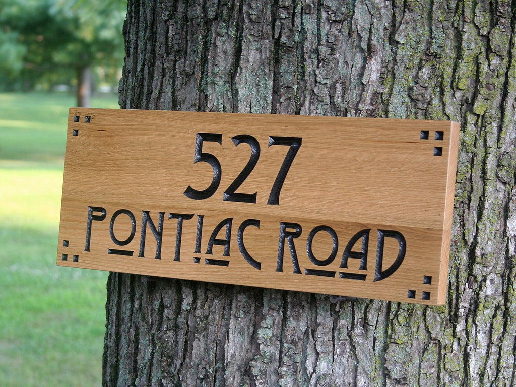 Personalized Outdoor Wooden Address Sign