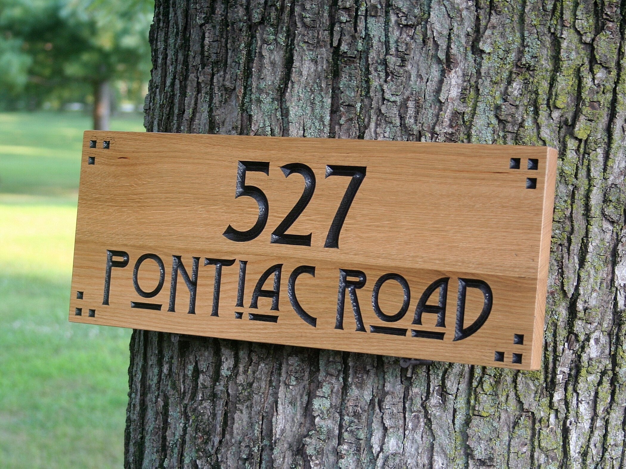 Personalized Outdoor Wooden Address Sign