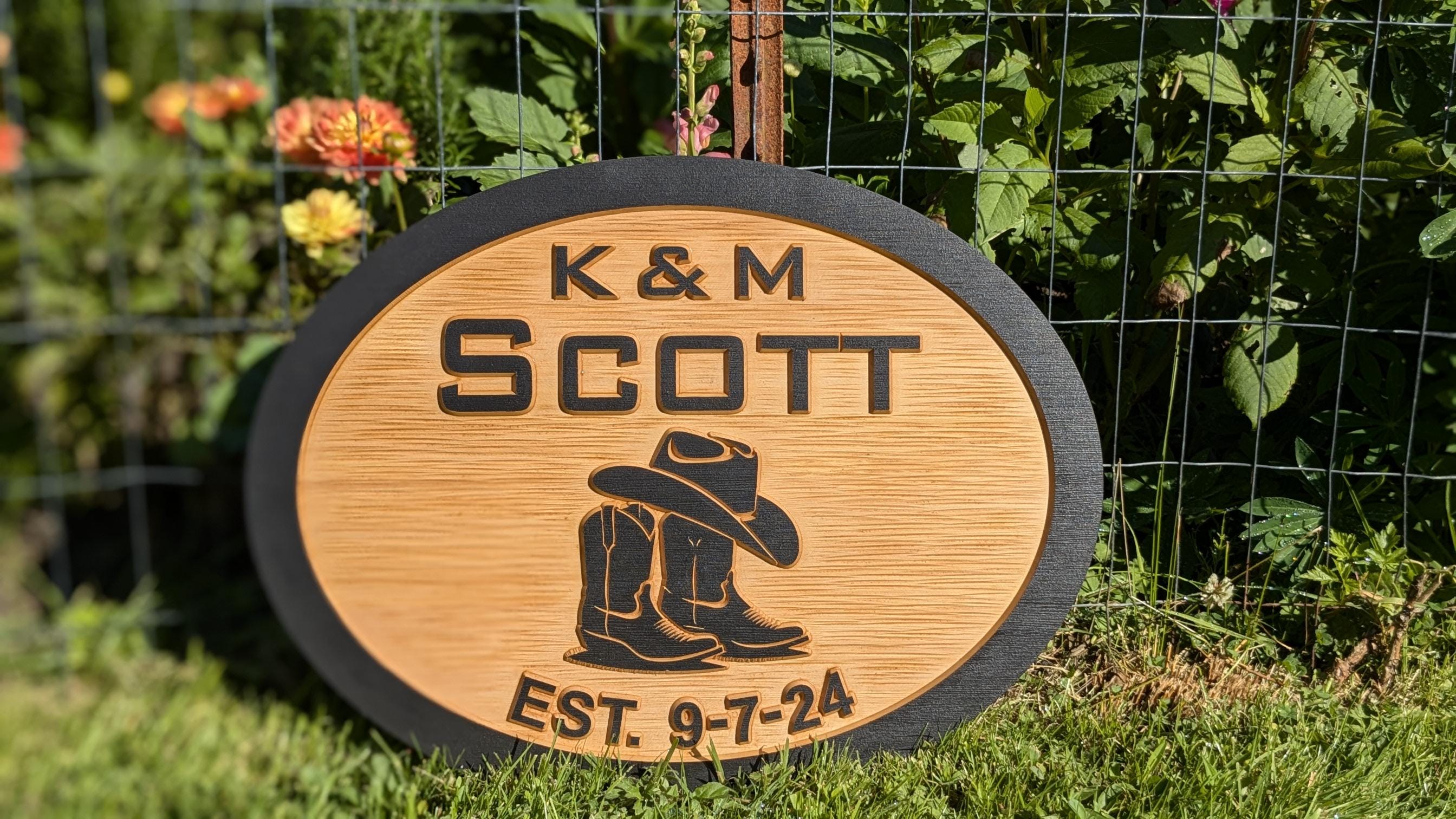 Personalized Carved wood address sign