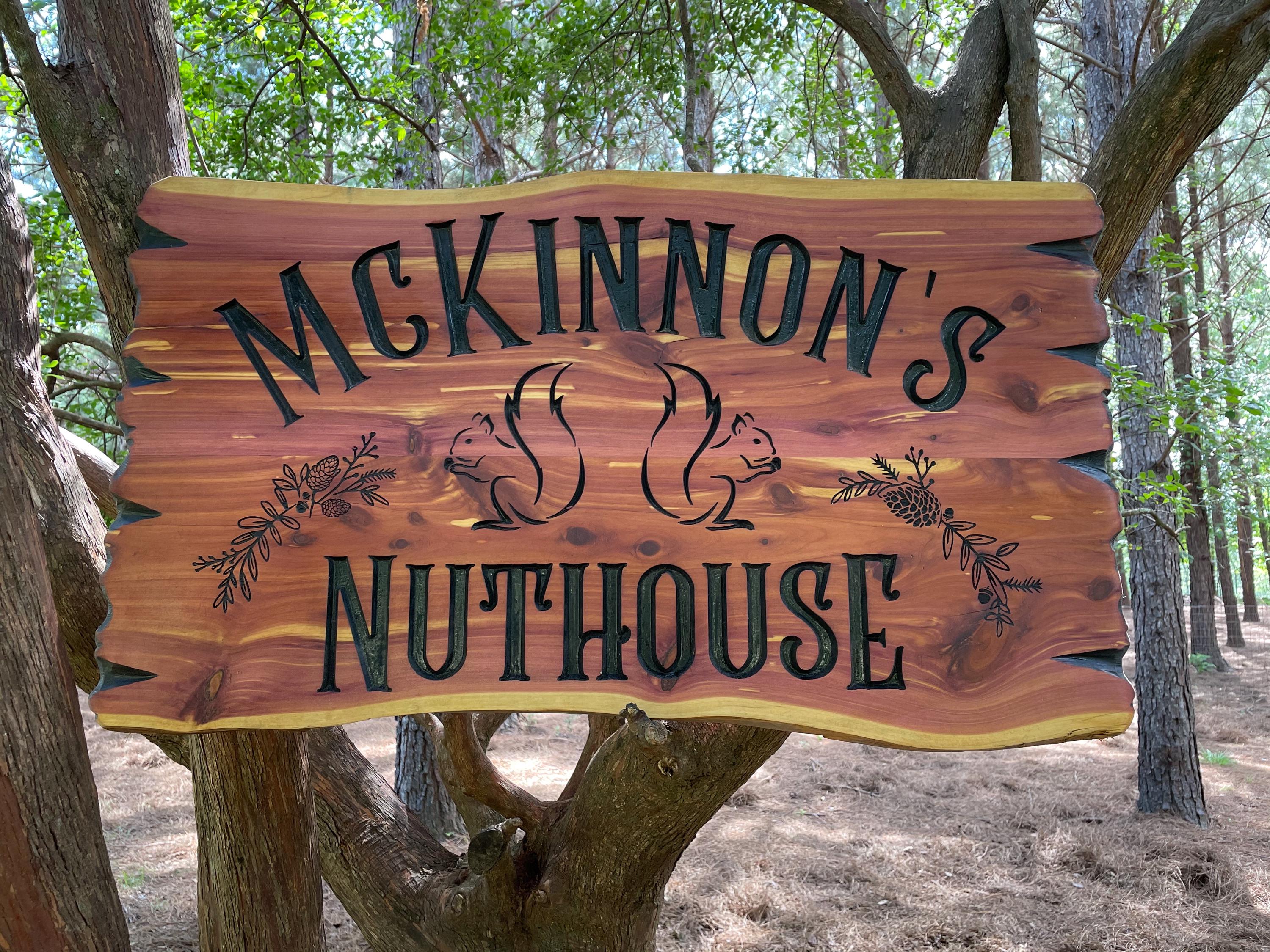 Custom Live Edge Cedar Sign