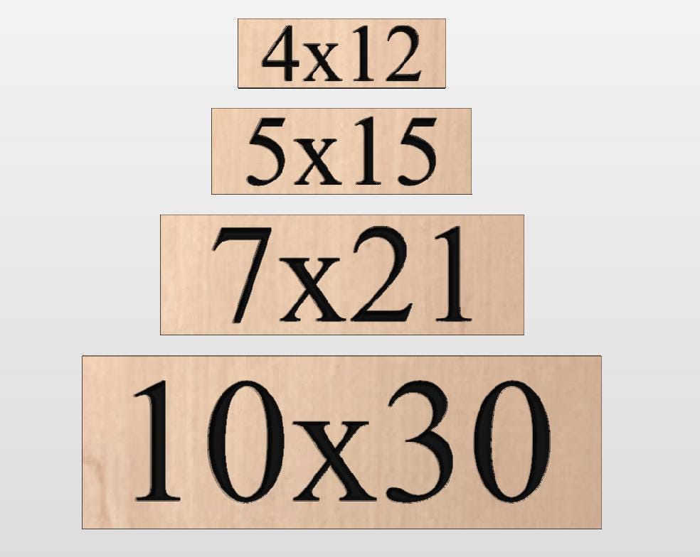 Carved Wood Personalized Home Address Numbers