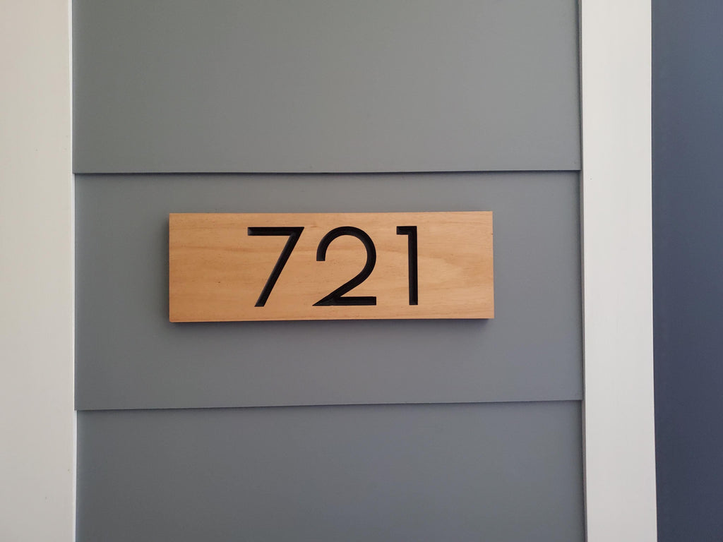 Carved Wood Personalized Home Address Numbers