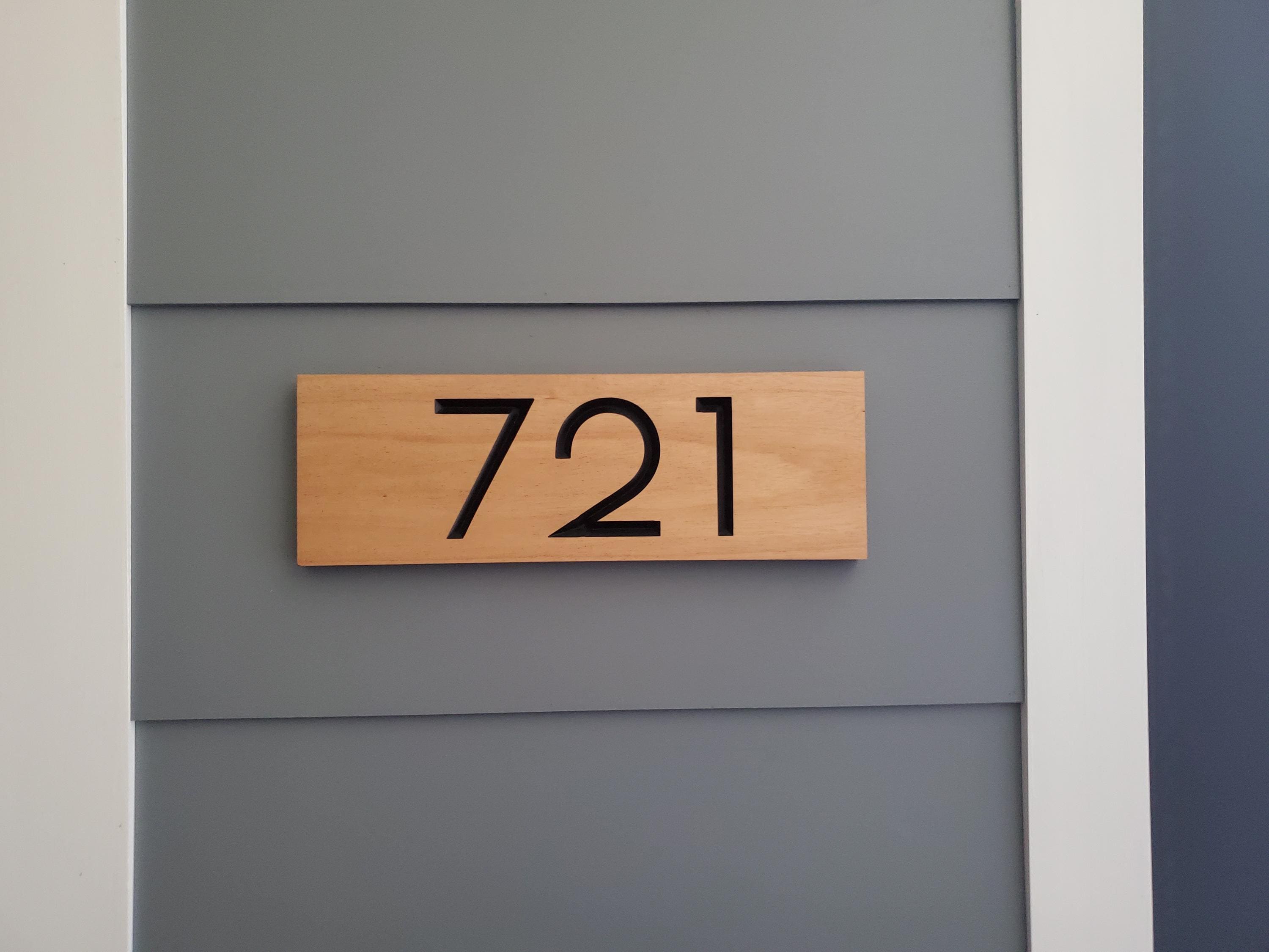 Carved Wood Personalized Home Address Numbers