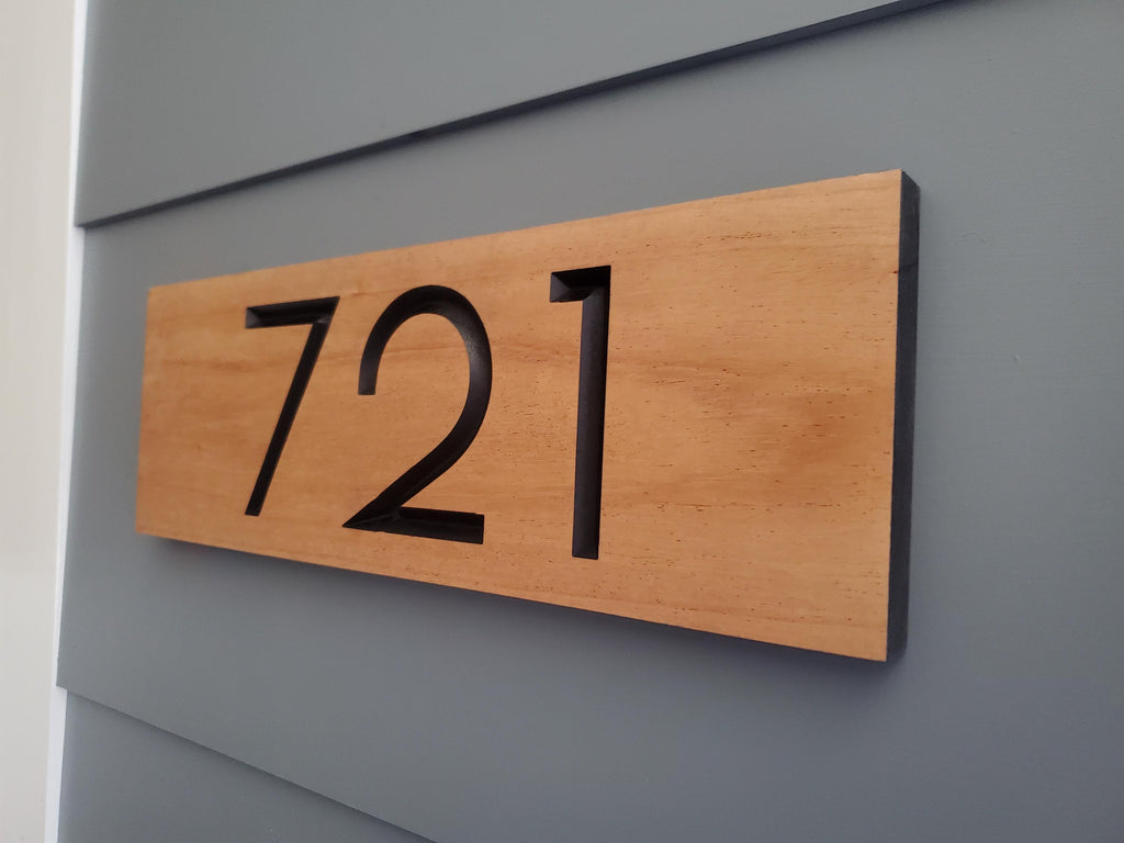 Carved Wood Personalized Home Address Numbers