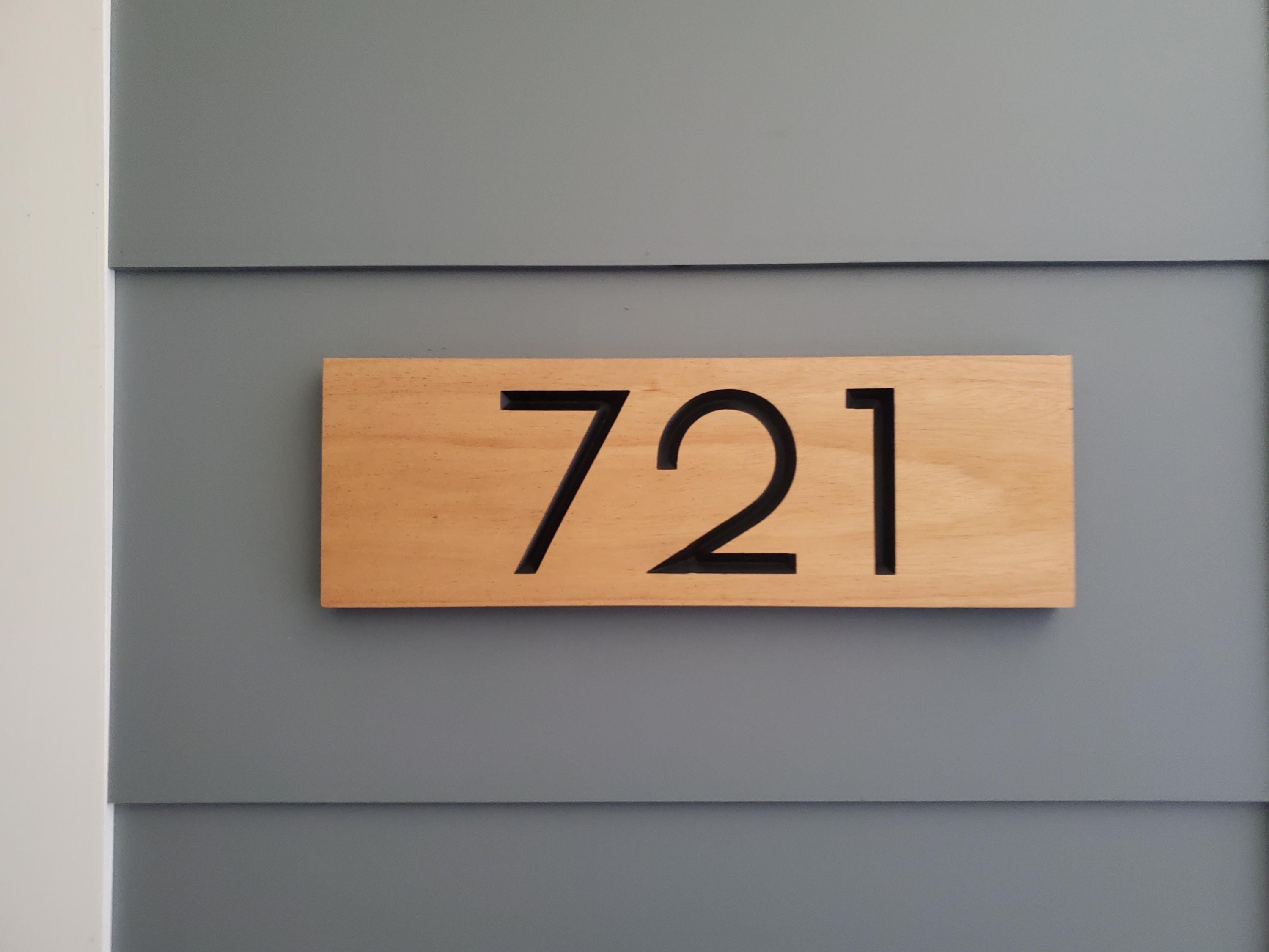 Carved Wood Personalized Home Address Numbers