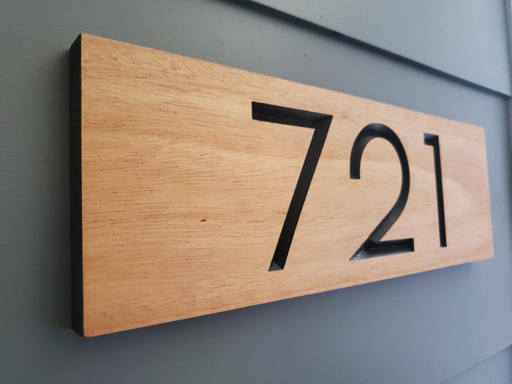 Carved Wood Personalized Home Address Numbers