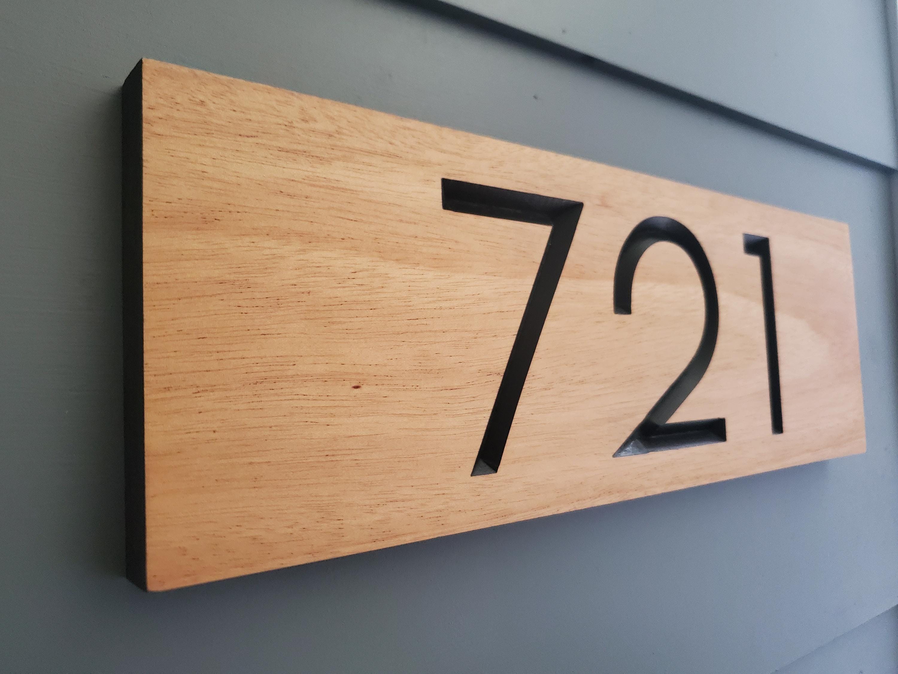 Carved Wood Personalized Home Address Numbers