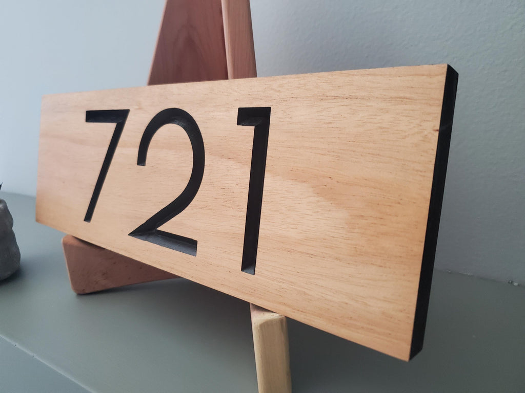 Carved Wood Personalized Home Address Numbers