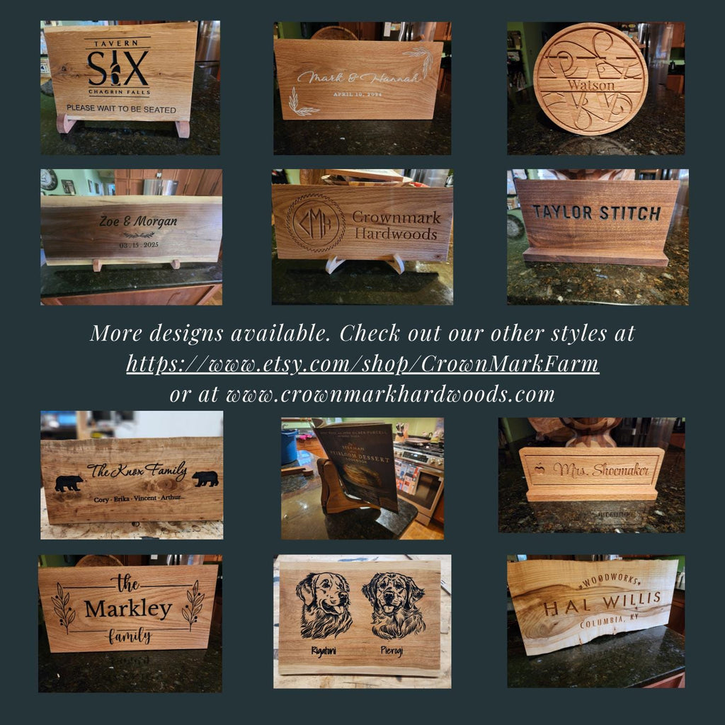 Custom Live Edge Wood Address Sign