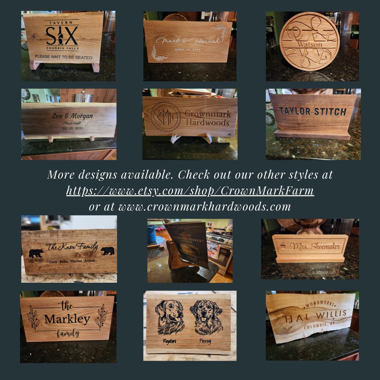 Custom Live Edge Wood Address Sign