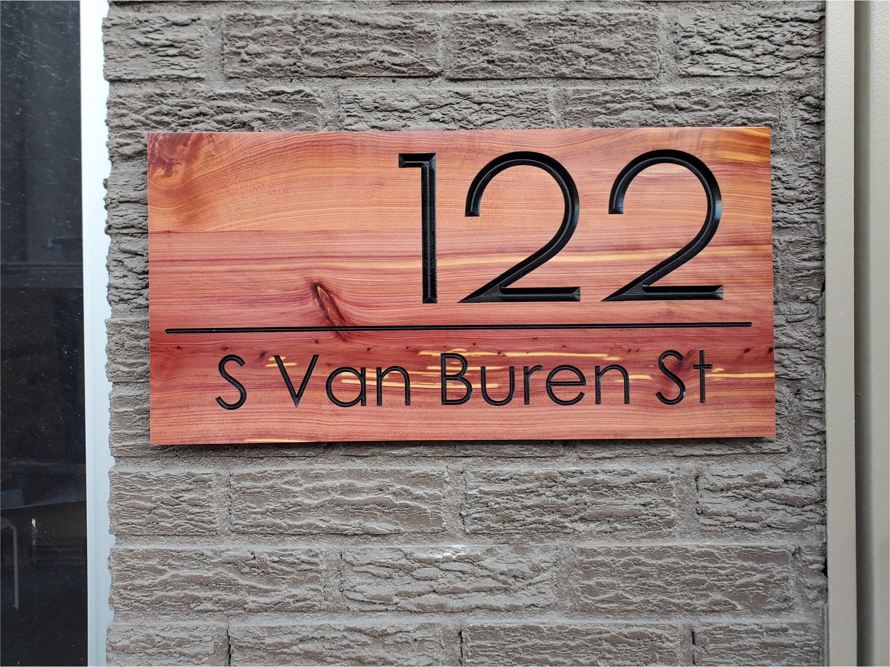 Custom Wooden Home Address Sign