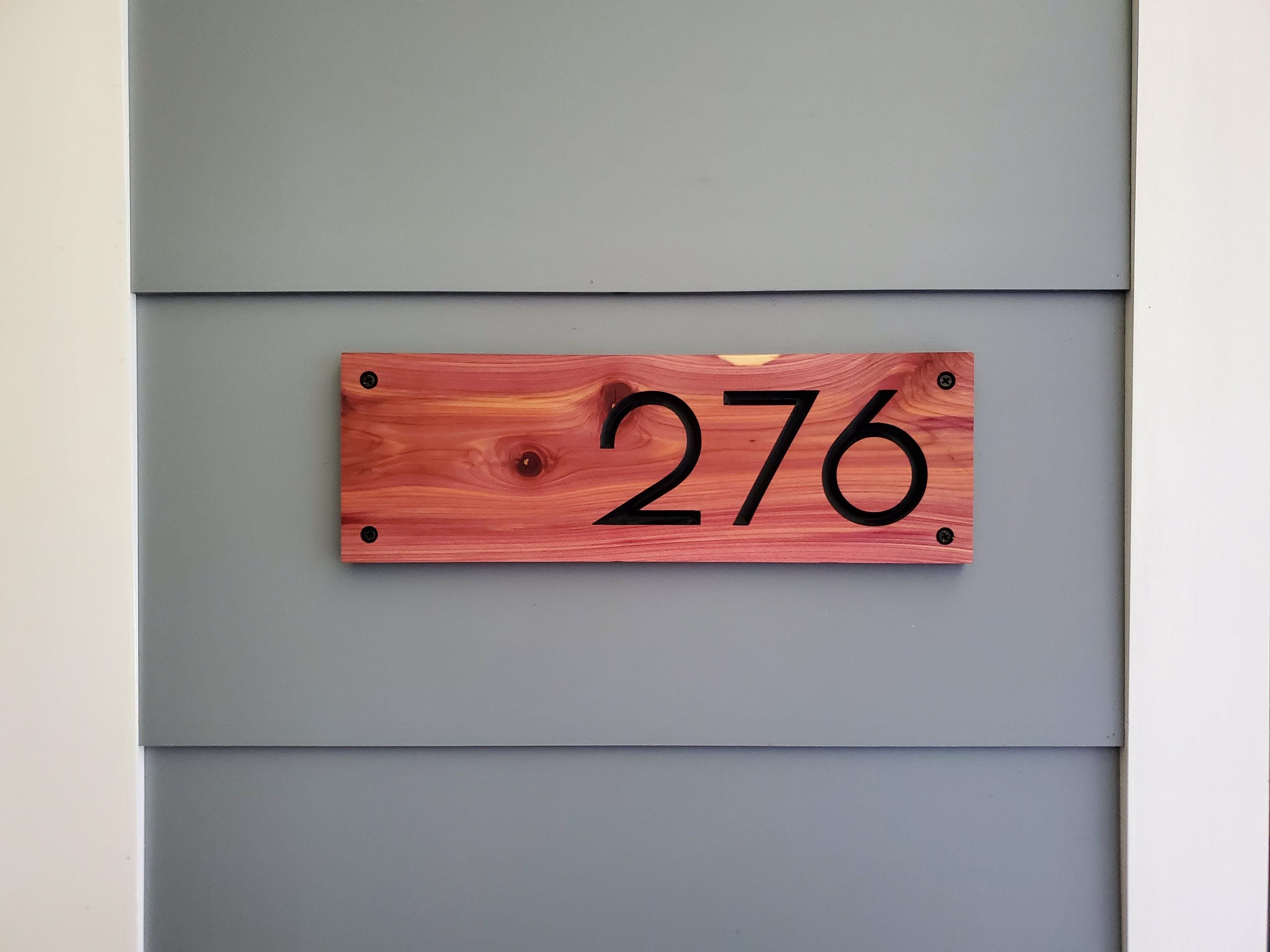 Personalized Modern Off Center Custom Home Sign