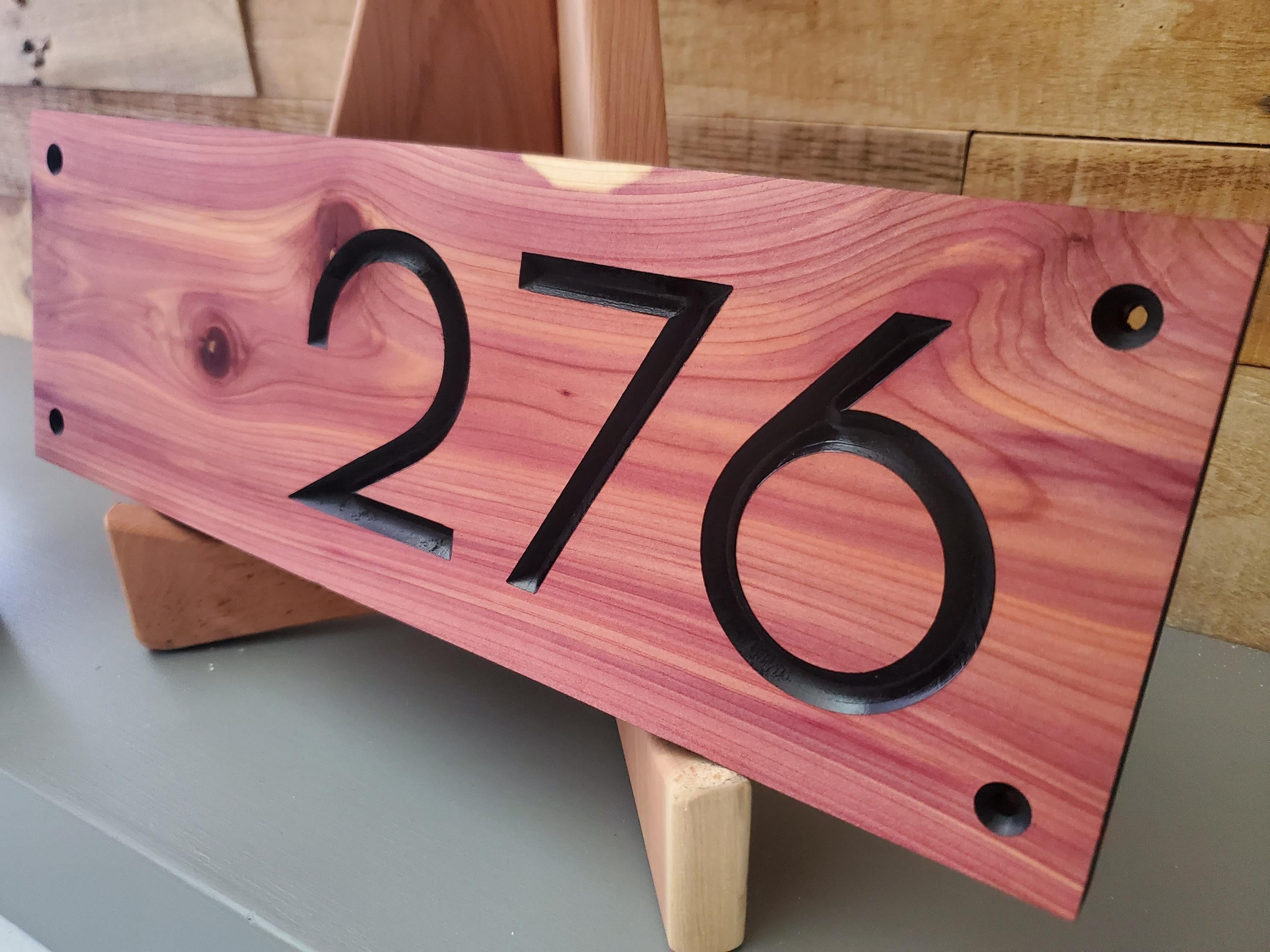 Personalized Modern Off Center Custom Home Sign