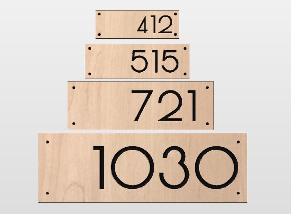 Personalized Modern Off Center Custom Home Sign