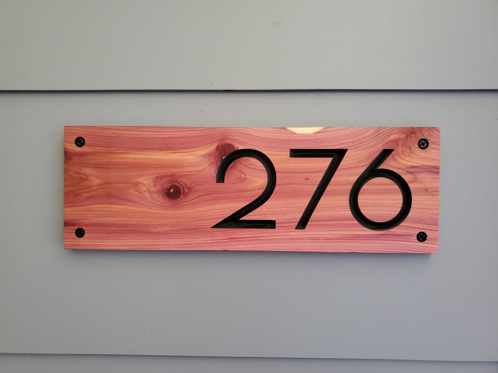 Personalized Modern Off Center Custom Home Sign