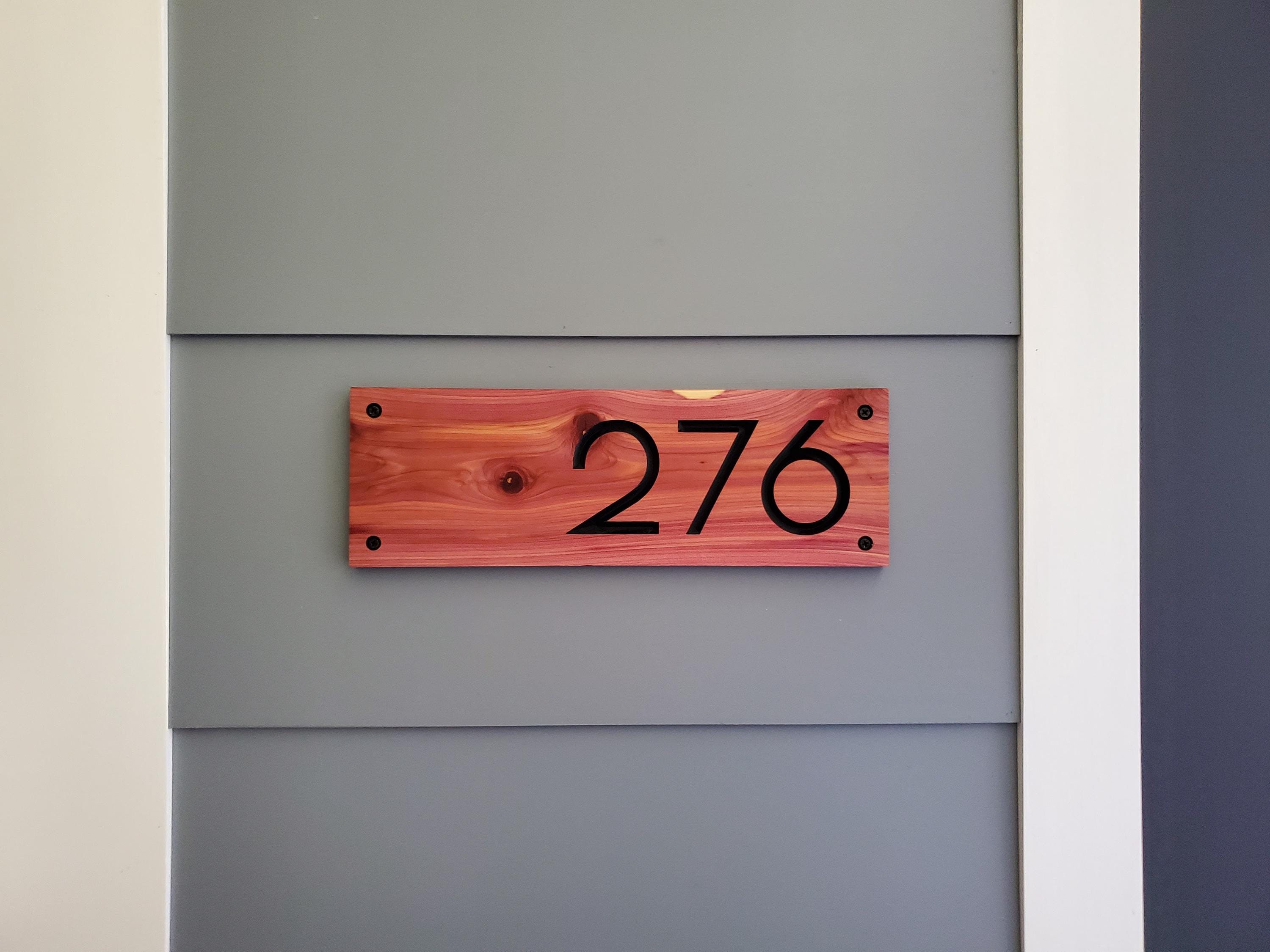 Personalized Modern Off Center Custom Home Sign