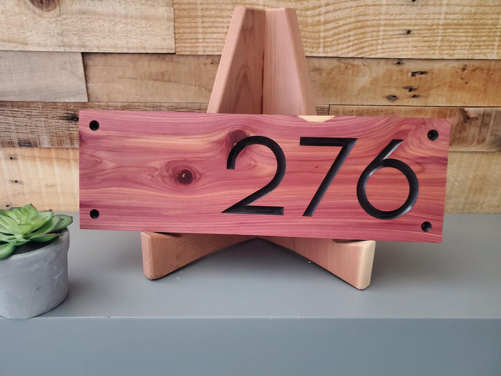 Personalized Modern Off Center Custom Home Sign