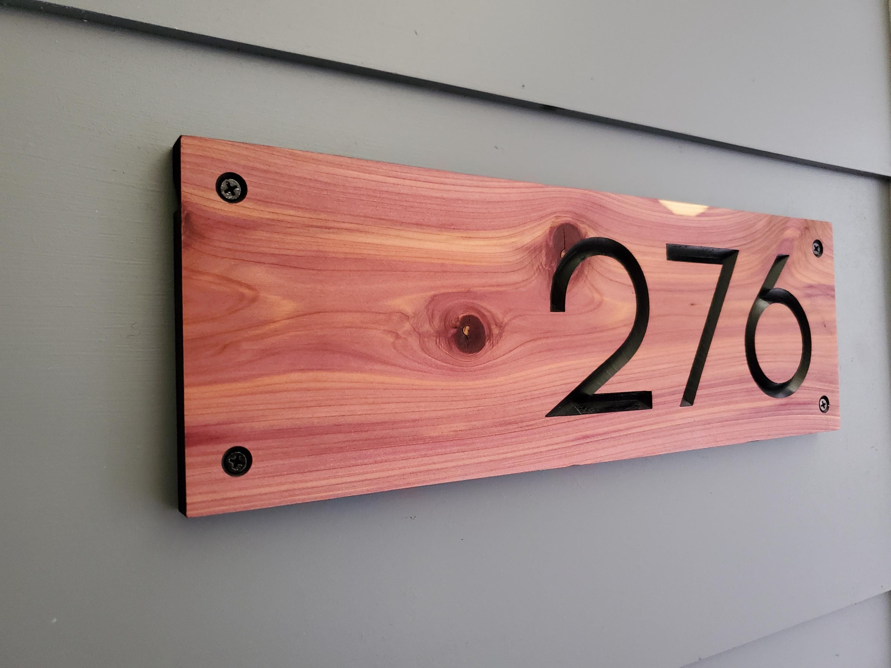 Personalized Modern Off Center Custom Home Sign